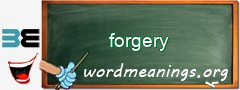 WordMeaning blackboard for forgery